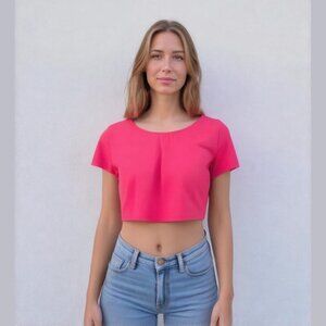 Ambiance Women's Size Small Pink Crop Top NWT